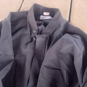 Black collar men's dress shirt